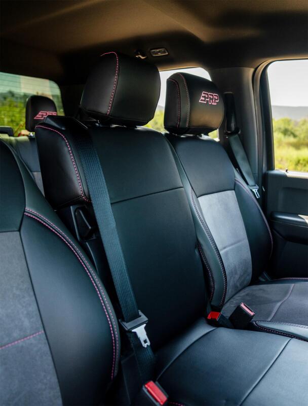 Ford F150 Center Console Covers - Front Row Center - PRP Seats - Standard Jump Seat Console - Red - `15-`26